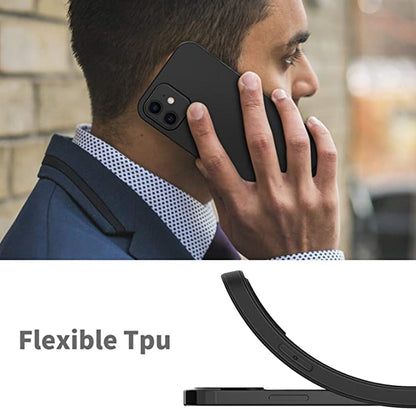 LRK Ultra Thin Black Case Compatible with iPhone 12 Mini: Slim, Soft, and Flexible (NOT Hard) [Matte Finish] Protective Black Phone Cover for iPhone 12 Mini, 5.4 Inch - Matte Black - size: iPhone 12 Mini