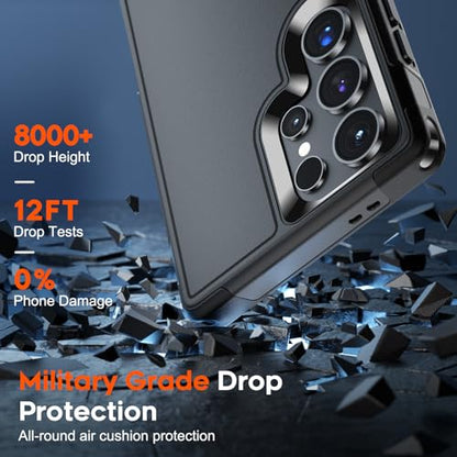 zapica Designed for Samsung Galaxy S24 Ultra Case, Black | Dual Layer Structure Design, Military Grade Drop Protection, Heavy Duty Shockproof Non-Slip Phone Cover - color: Black, size: Samsung Galaxy S24 Ultra 6.8''