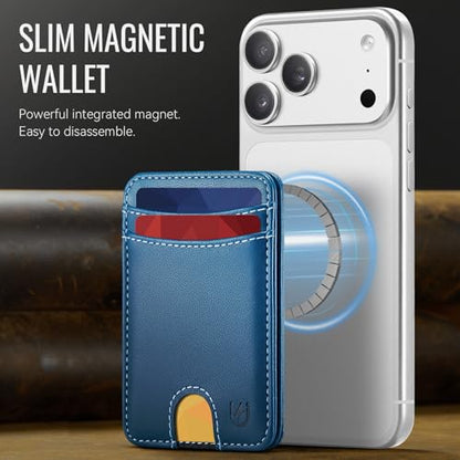 for Magsafe Wallet Magnetic RFID Blocking Card Holders, Blue - color: Blue