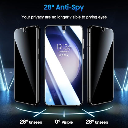 3+2 Pack Privacy Screen Protector And Camera Lens Protection for Galaxy S22 5G, Anti-Spy 9H Hardness Support Fingerprint Unlock Tempered Glass Screen Protector for Samsung Galaxy S22 - size: Galaxy S22 6.1 Inch