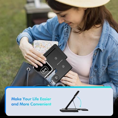3 in 1 Wireless Charger Charging Station, Wireless Charger Stand for iPhone17 16e 16 15 14 Pro Max 13 12 11,Charging Dock for AirPods 4 3 2 Pro, Apple Watch 11/10/9/Ultra/8/SE/7/6/5/4/3