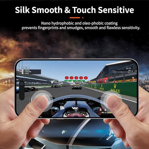 SAMKE 3 Pack Screen Protector for iPhone 16 Pro Max HD Tempered Glass 6.9in - size: iPhone 16 Pro Max
