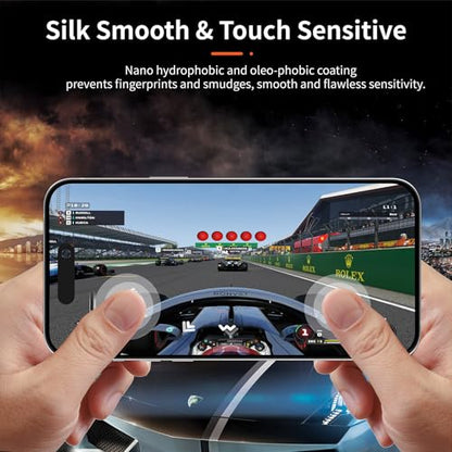 SAMKE 3 Pack Screen Protector for iPhone 16 Pro Max HD Tempered Glass 6.9in - size: iPhone 16 Pro Max