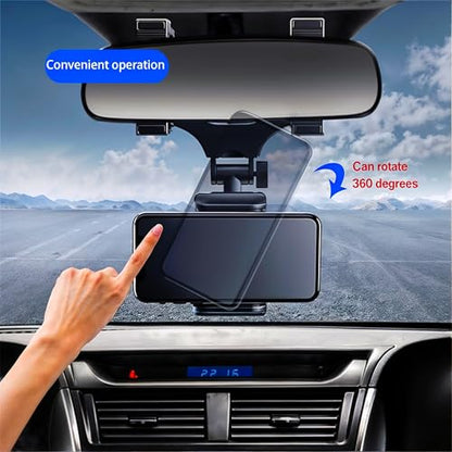 Rearview Mirror Phone Holder | 360 Rotatable Adjustable Phone Holders for Your Car | Cell Phone Car Mount Automobile Cradles for SUV, Truck, Car, Auto - style: B