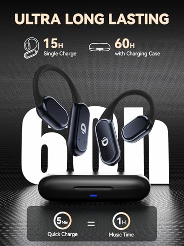 DEMICEA 60H Playtime Soft Fit, IP68 Bone Conduction Headphones - color: Charcoal