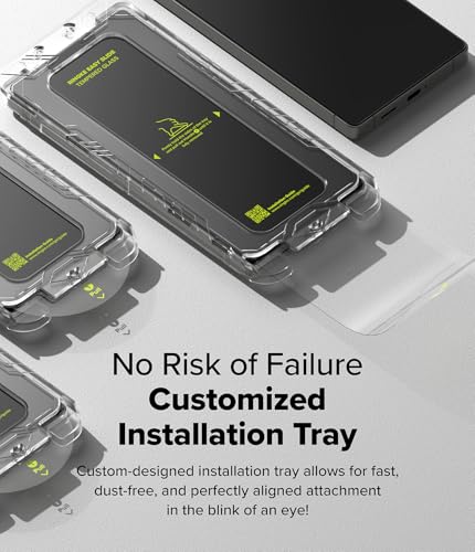Ringke for Samsung Galaxy S25 Ultra Screen Protector [Easy Slide Pro] | 2 Pack, Easy Installation with Alignment Tool, Case Friendly Premium 9H Hardness Tempered Glass - size: Galaxy S25 Ultra