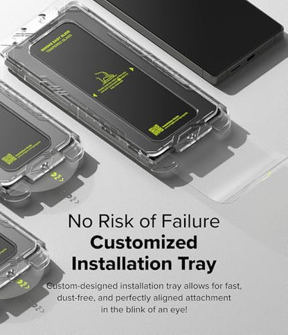 Ringke for Samsung Galaxy S25 Ultra Screen Protector [Easy Slide Pro] | 2 Pack, Easy Installation with Alignment Tool, Case Friendly Premium 9H Hardness Tempered Glass - size: Galaxy S25 Ultra
