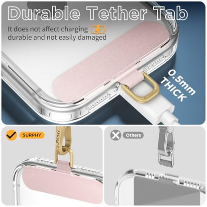 SURPHY Phone Lanyard Crossbody, Phone Strap with Light-Activated Strap Pink - color: Pink