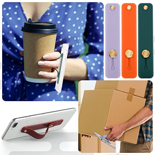 Weewooday 6 Pieces Phone Finger Strap Grip,Bright Colors,Classic - color: Bright Colors, style: Classic