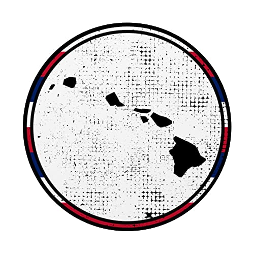 Hawaii Map HI Flag Vintage Proud Hawaiian PopSockets Swappable PopGrip