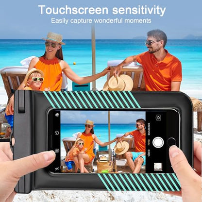 1 Pcs Waterproof Phone Case for Beach Adventures Swimming Outdoor Activities with Touch Screen Adjustable Strap (Mint Green) - color: Mint Green