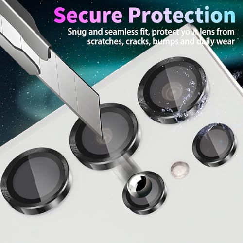 Camera Lens Protector for Samsung Galaxy S24 Ultra, Black - color: Black