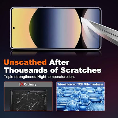 for Xiaomi Redmi Note 14s Screen Protector with Camera Lens Protector, 9H Hardness Anti-Scratch Tempered Glass flim, Case Friendly, - color: Xiaomi Redmi Note 14s