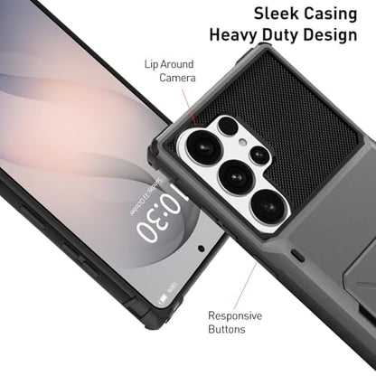 Wallet Case for Samsung Galaxy S26 Ultra 6.9 In, Credit Card Holder - color: Gray, size: Samsung Galaxy S26 Ultra