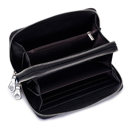 GOIACII Women's Wallet RFID Blocking Leather Wristlet - color: B01 Mangnolia
