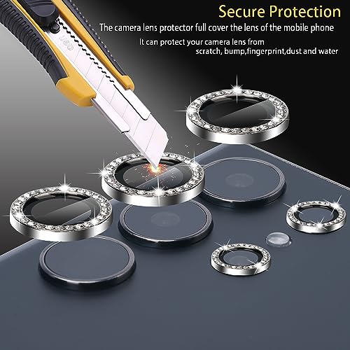 Camera Lens Protector for Samsung Galaxy S23 Ultra, Diamond Silver - color: Diamond Silver