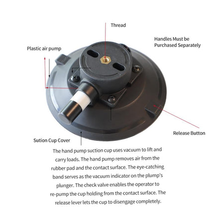 4.5" Camera Suction Cup Mount, Heavy Duty Pump Vacuum Mount - size: 4.5” Plastic