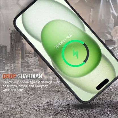Battery Case for iPhone 15 Pro, Full Encircle 10000mAh High Capacity Rechargeable Portable Charger Case Extended Battery Pack for iPhone 15 Pro(6.1 inch) Wireless Charging Case with Carplay-Black - size: iPhone 15 Pro