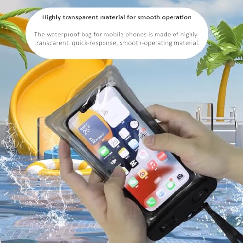 Universal Waterproof Phone Pouch [2 Pack] - IP68 Floating Dry Bag for iPhone 16 Pro Max/15/14/13 & BlackBerry Phone 2025 - Cruise Travel Essentials, Beach, Pool, Kayak(7.0") White