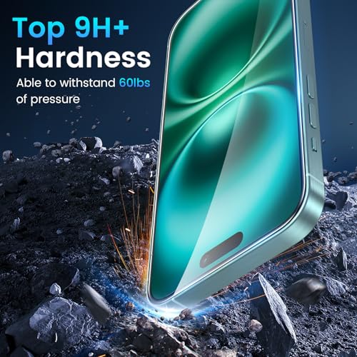 Fotbor for 3Pack iPhone 16 Plus Screen Protector with 3Pack Camera Lens Protector, 9H+ Tempered Glass Easy Installation Kit, Case Friendly iPhone 16 Plus - size: iPhone 16 Plus-6.7 inch