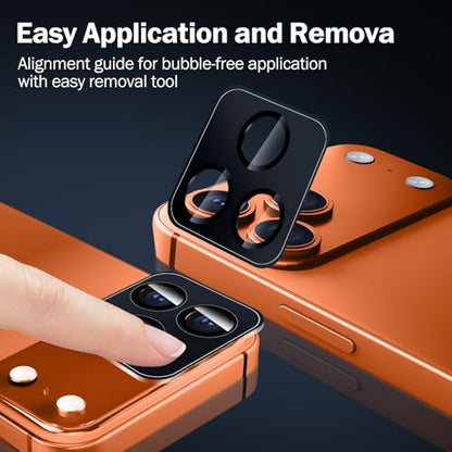 2 Pack Camera Lens Protector for iPhone 17 Pro Max/17 Pro/16 Pro Max/16 Pro/15 Pro | Ultra-tough Lens Cover | HD Tempered Glass | Black | Compatible with iPhone 15 Pro Max - color: for 17 Pro Max /17 Pro/16 Pro/16 Pro Max/15 Pro/15 Pro Max