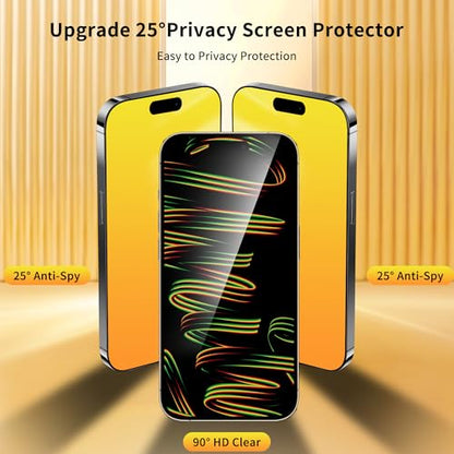 Privacy Screen Protector for iPhone 17 Pro Max 2 Pack (Gold) - color: for iPhone 17 Pro Max (Gold)