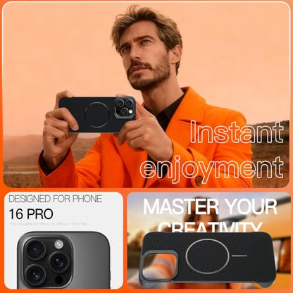 Phone Case Crafted for iPhone 16 Pro,Black - color: Black-2, size: iPhone 16 Pro