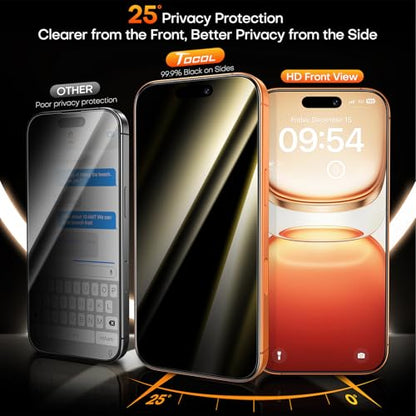 TOCOL for iPhone 17 Pro Privacy Screen Protector - color: Privacy