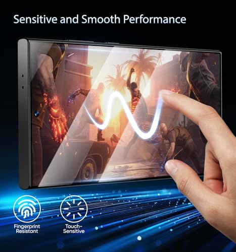 MAGIC JOHN 3rd Gen Upgraded for Samsung Galaxy S24Ultra Screen Protector | 2 Pack 6.8 Inch, HD Clear, Easy Installation, Shatterproof Tempered Film, Auto Dust-Elimination, Bubble Free - size: S24 Ultra 6.8inch
