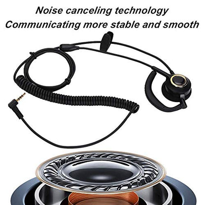 Headset with Mic Noise Cancelling, 3.5mm Single Plug, Support Rear Mounted, Ear Hook and Head Mounted, Computer Headset for Business Skype UC Webinar Call Center Office - Mono Headphone