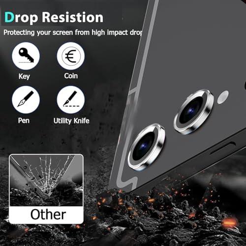 Zeking (2 Set for Samsung Galaxy Tab S10 Plus Camera Lens Protector, Scratch-Resistant HD Clarity Ultra-Thin 9H Tempered Glass with Aluminum Edging, Individual Metal Lens Cover(Silver) - color: Silver