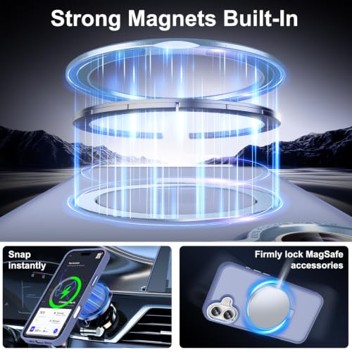 Magnetic for iPhone 16 Plus Case with Ring Stand, Sierra Blue - color: Sierra Blue, size: Iphone 16 Plus 6.7 inches
