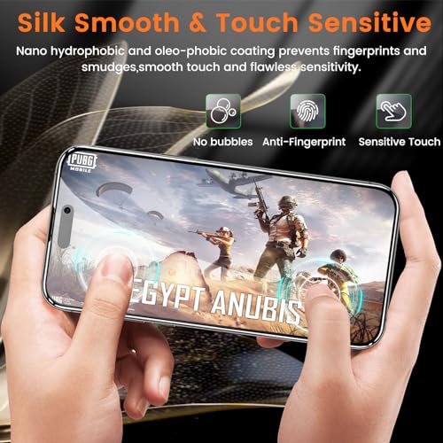Lesakit 3+3 Pack Privacy Screen Protector for iPhone 14 Pro 6.1-Inch with 3 Pack Camera Lens Protector, Anti Spy Tempered Glass Film 9H Hardness Bubble Free Case Friendly - size: IPhone 14 Pro
