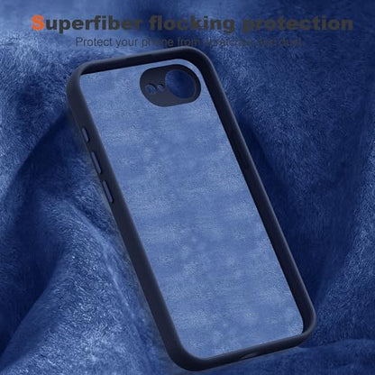 Case for iPhone 16E with 360°Spin Stand,6.1" Dark Blue | Magnetic 360°Spin Stand,Compatible with Mag-Safe,Soft Silicone 16E Case - color: Dark Blue, size: Iphone 16E