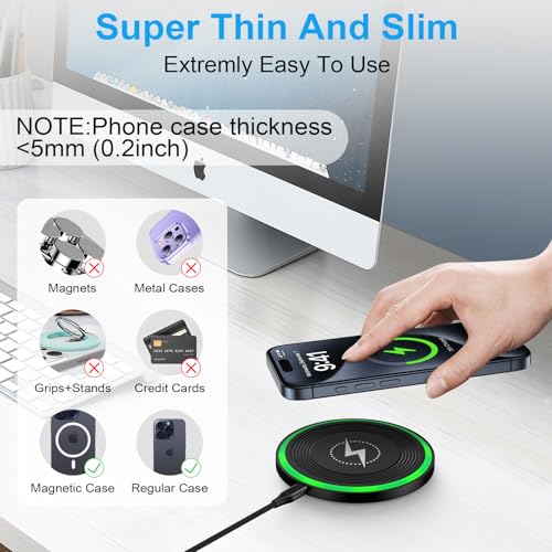 for Samsung Wireless Charger Fast Charging Pad for Samsung Galaxy S26 Ultra - color: black