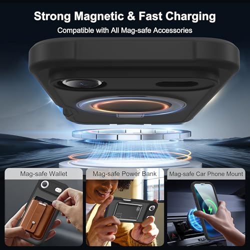 Compatible with iPhone 17 Air Case with Stand 6.3",Black - color: Black, size: Iphone 17 Air