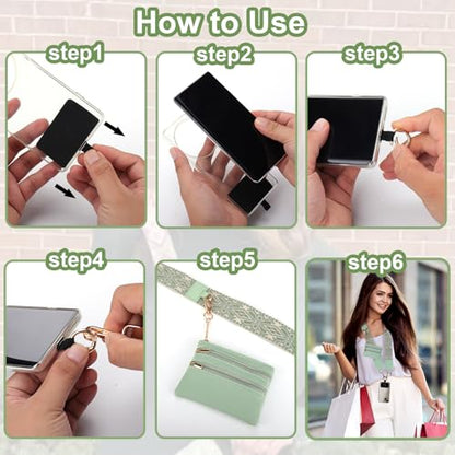 XANGNIER Clip and Go Strap for Phone with Wallet Crossbody,Multicolor 24 - color: Multicolor 24