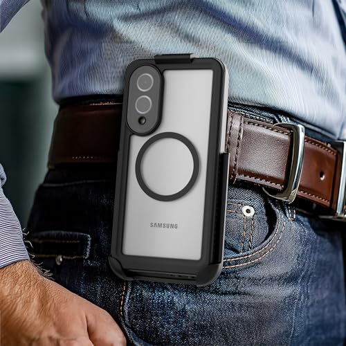 Encased Waterproof Belt Case for Samsung Galaxy S25 Edge with Holster Clip [Full-Body] 360 Protective Cover with Built-in Screen Protector (S25 Edge) - size: S25 Edge