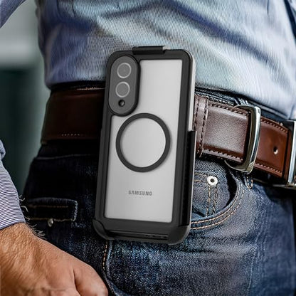 Encased Waterproof Belt Case for Samsung Galaxy S25 Edge with Holster Clip [Full-Body] 360 Protective Cover with Built-in Screen Protector (S25 Edge) - size: S25 Edge