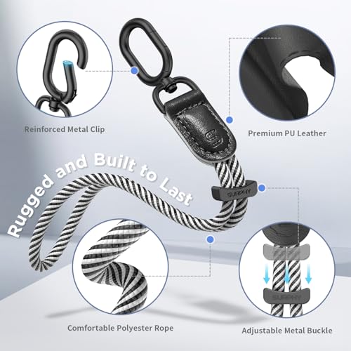 SURPHY Phone Wrist Strap, Keychain Wristlet, Phone Lanyard with Tether Tab - color: Black