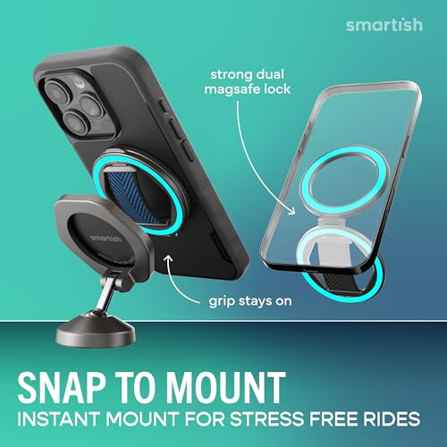 Smartish MagSafe Phone Grip, Quickstand, Kickstand Ring Holder, Blue - color: Blues on the Green