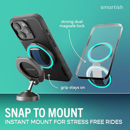 Smartish MagSafe Phone Grip, Quickstand, Kickstand Ring Holder, Blue - color: Blues on the Green