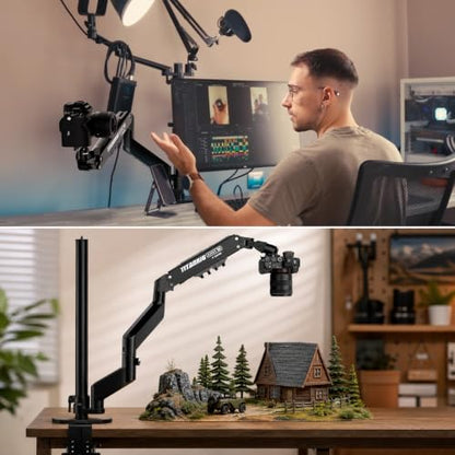 TARION Titanrig Lite W Pneumatic Overhead Camera Desk Mount Monitor Arm - size: Lite W (Pneumatic - Camera / Monitor)