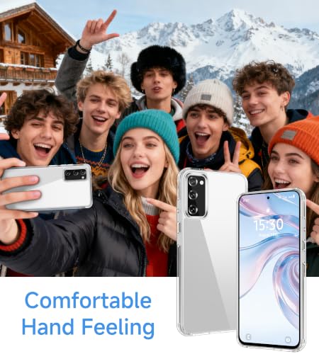 USLAI Case for Samsung Galaxy S20 FE 5G, Anti-Yellowing, Crystal Clear Back, Shockproof & Military‑Grade Drop Protection - Transparent - color: Clear, size: Galaxy S20 FE
