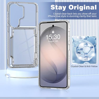 ACANDYA for Samsung Galaxy S26 Ultra Case Wallet Clear Case with Card Holder Protective Shockproof Anti-Scratch Anti-Yellow Heavy Duty Protection Cover for Samsung Galaxy S26 Ultra 6.9inch Transparent - size: for Galaxy S26 Ultra