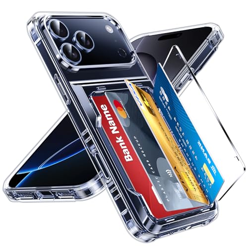 LeYi for iPhone 17-Pro-Max Case Wallet with Card Holder Women Men Clear | i Phone 17 Promax Funda para Credit Cards Slot Phone17 17pro Maxcase Walli Shockproof iohone 17promax Purse - color: Clear, size: iPhone 17 Pro Max 6.9''