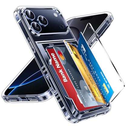 LeYi for iPhone 17-Pro-Max Case Wallet with Card Holder Women Men Clear | i Phone 17 Promax Funda para Credit Cards Slot Phone17 17pro Maxcase Walli Shockproof iohone 17promax Purse - color: Clear, size: iPhone 17 Pro Max 6.9''