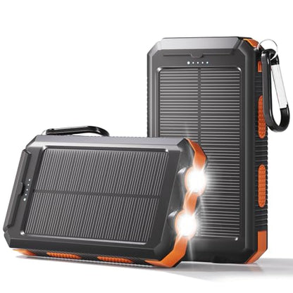 Solar Power Bank 38800mAh Portable Charger for iPhone18/17/16, Samsung - color: Pumpkin