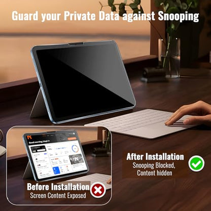 Privacy Screen Protector for iPad Air 11 M3/M2 2025/2024, Anti-Spy Tempered Glass Film for iPad Air 11 Inch, Face ID & Apple Pencil Compatible, HD Clear, Touch Sensitive Case Friendly，1 Pack - size: 1 Pack for iPad Air 11 M3/M2