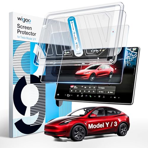Wigoo for Tesla Model Y &Model 3 Screen Protector, 15", Matte - size: Model Y(2020~2025) Model 3(2017~2023)